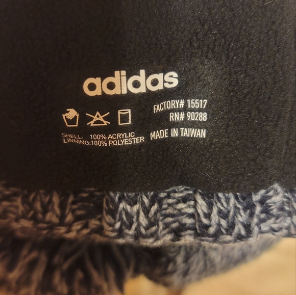 Adidas blue/grey tassel toboggan hat. Could be men's or women's. - Picture 4 of 6